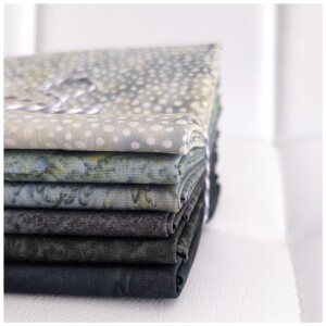 *Maggie's Favorites* Muted Green Batiks - fat quarter bundle